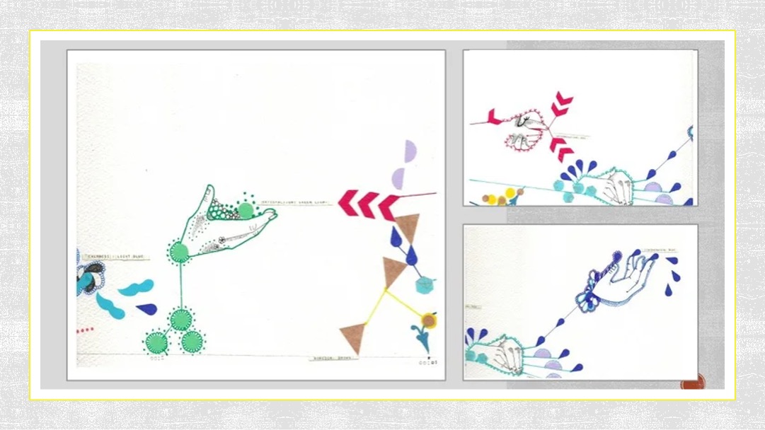 Projection mapping experiment showing emotional visualization through touch sensors